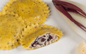 Medaglioni al radicchio rosso e Asiago